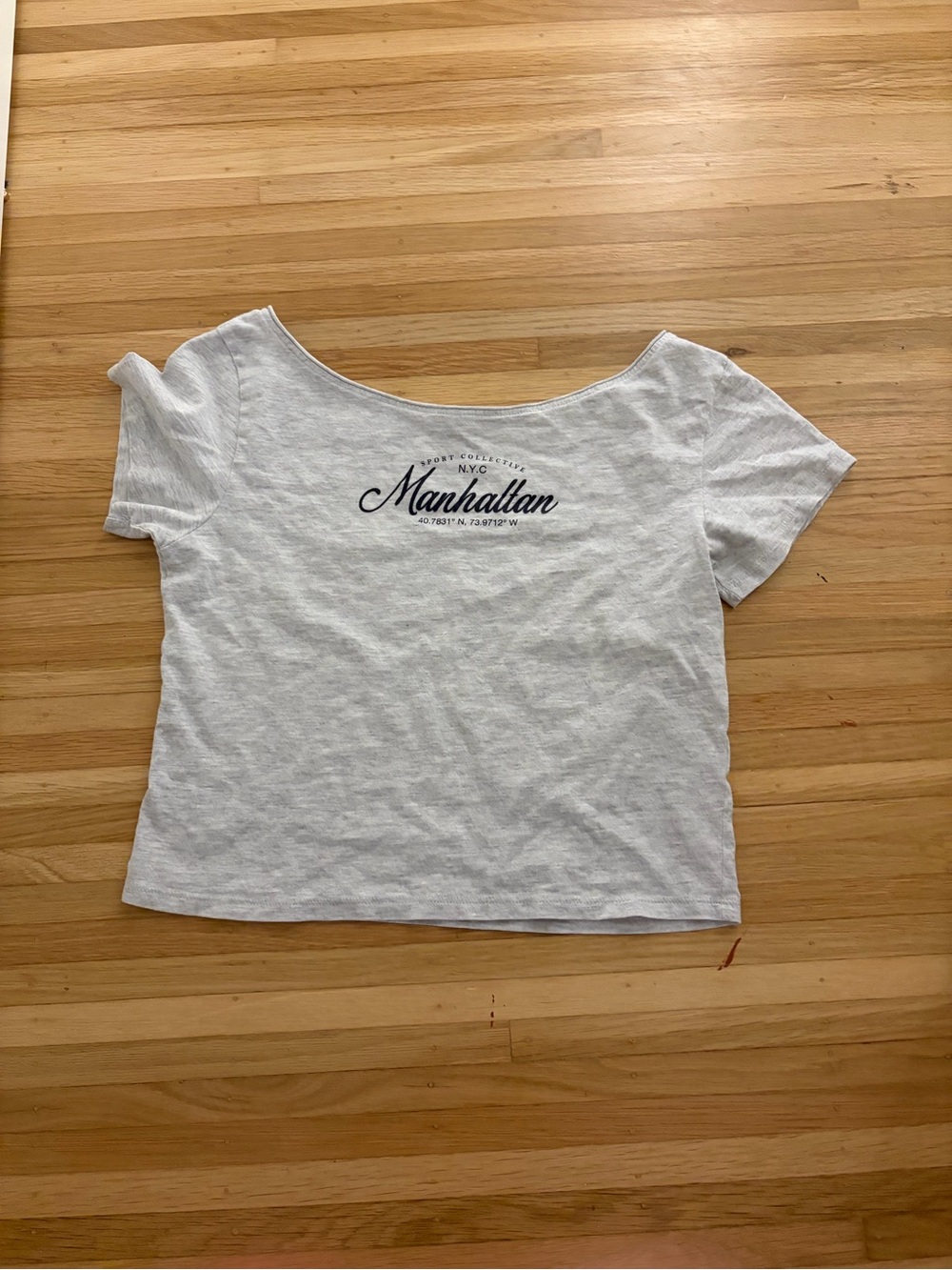 Garage White Manhattan Scoop Neck Cropped Tee